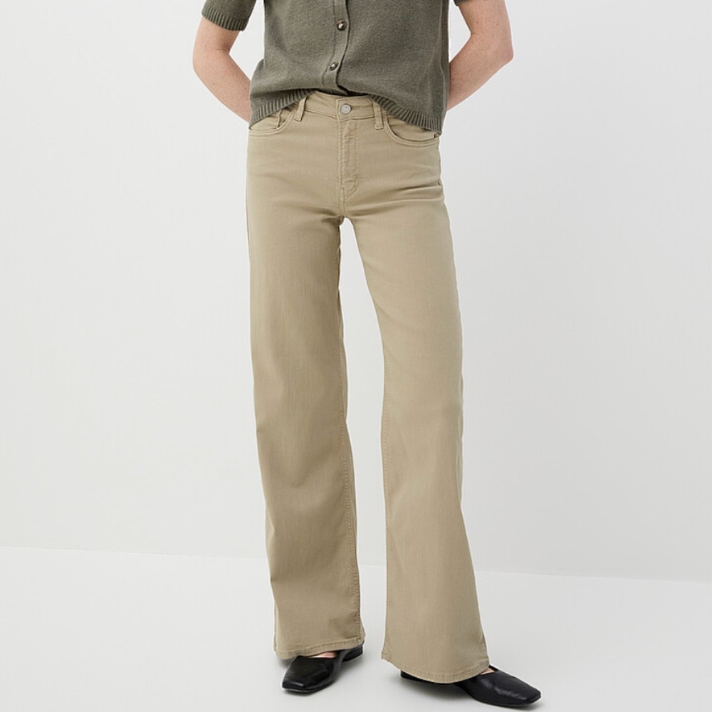 Mavi light green Alena stretch wide leg high rise jeans made in Europe NWT